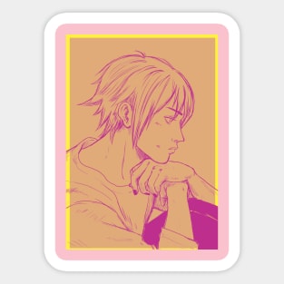 Sad thought/ anime style/manga/art Sticker